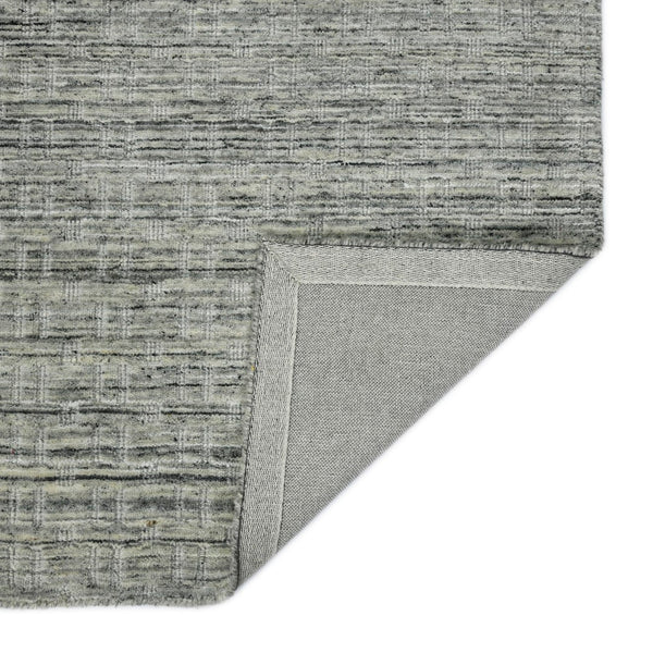 AMER Rugs Houston Aliya HOU-3 Hand-Loomed Handmade New Zealand Natural Wool Transitional Geometric Rug Light Gray 8'9" x 11'9"