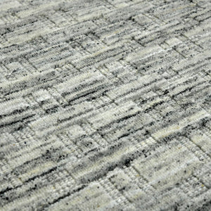 AMER Rugs Houston Aliya HOU-3 Hand-Loomed Handmade New Zealand Natural Wool Transitional Geometric Rug Light Gray 8'9" x 11'9"