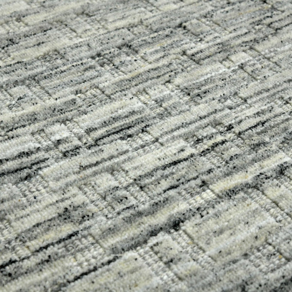 Amer Rugs Houston Modern Geometric Hand-woven Area Rug – Cozy 100% New Zealand Wool For Stylish Home Décor Light Gray Wool Hou30203