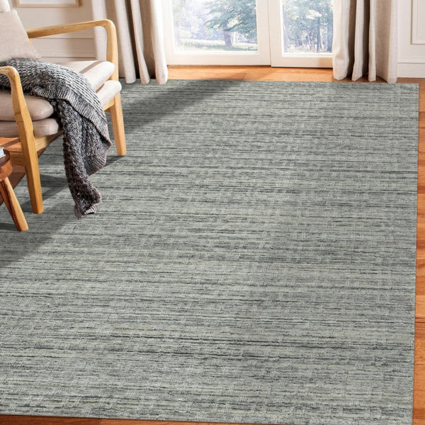 Amer Rugs Houston Modern Geometric Hand-woven Area Rug – Cozy 100% New Zealand Wool For Stylish Home Décor Light Gray Wool Hou30203