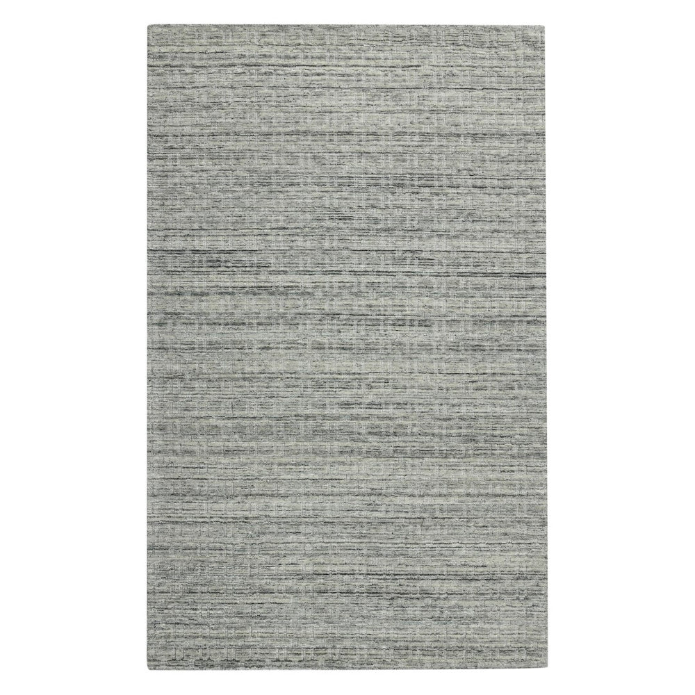 AMER Rugs Houston Aliya HOU-3 Hand-Loomed Handmade New Zealand Natural Wool Transitional Geometric Rug Light Gray 8'9" x 11'9"