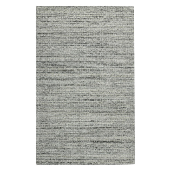 AMER Rugs Houston Aliya HOU-3 Hand-Loomed Handmade New Zealand Natural Wool Transitional Geometric Rug Light Gray 8'9" x 11'9"