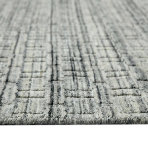 Amer Rugs Houston Modern Geometric Hand-woven Area Rug – Cozy 100% New Zealand Wool For Stylish Home Décor Light Gray Wool Hou30203