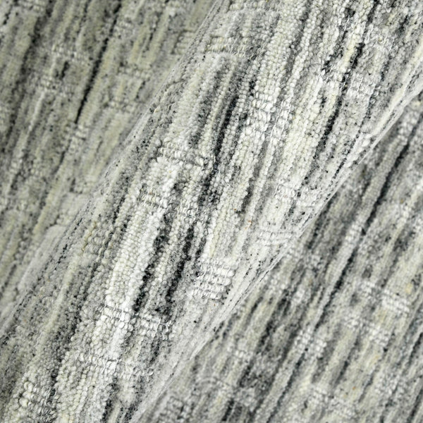 AMER Rugs Houston Aliya HOU-3 Hand-Loomed Handmade New Zealand Natural Wool Transitional Geometric Rug Light Gray 8'9" x 11'9"