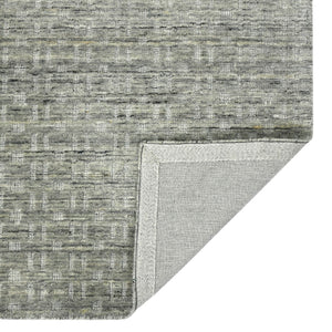 AMER Rugs Houston Aliya HOU-4 Hand-Loomed Handmade New Zealand Natural Wool Transitional Geometric Rug Gray 8'9" x 11'9"