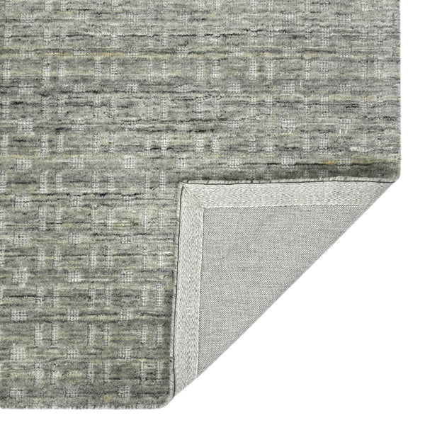 AMER Rugs Houston Aliya HOU-4 Hand-Loomed Handmade New Zealand Natural Wool Transitional Geometric Rug Gray 8'9" x 11'9"