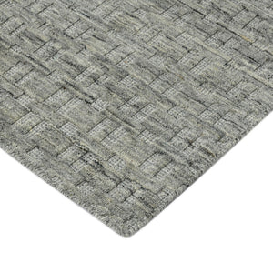 Amer Rugs Houston Modern Geometric Hand-woven Area Rug – Cozy 100% New Zealand Wool For Stylish Home Décor Natural Gray Wool Hou40203