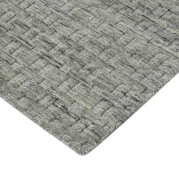 Amer Rugs Houston Modern Geometric Hand-woven Area Rug – Cozy 100% New Zealand Wool For Stylish Home Décor Natural Gray Wool Hou40203