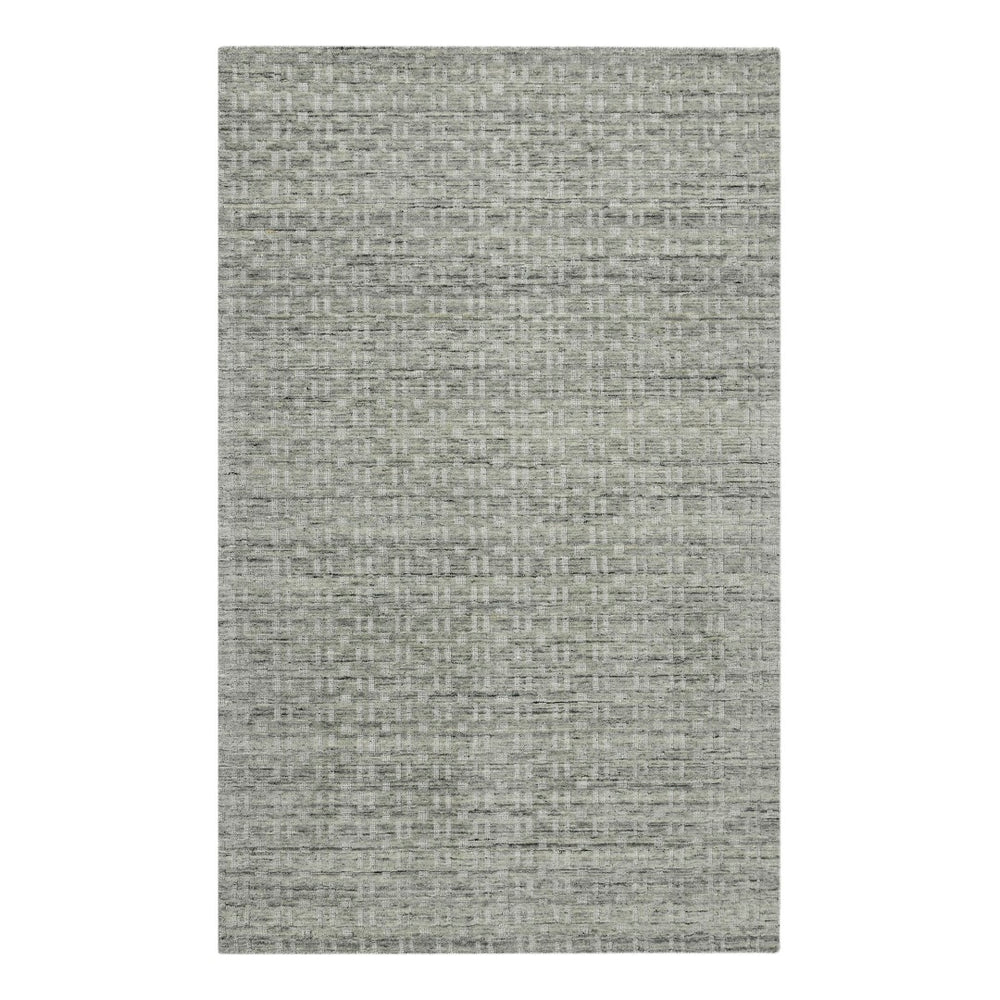 AMER Rugs Houston Aliya HOU-4 Hand-Loomed Handmade New Zealand Natural Wool Transitional Geometric Rug Gray 8'9" x 11'9"