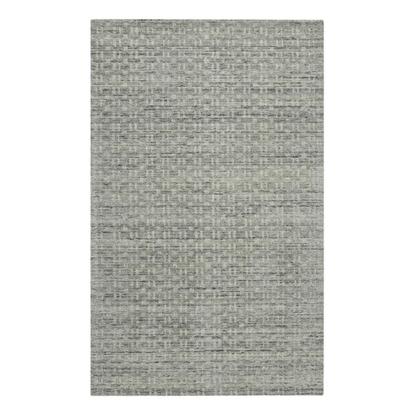 AMER Rugs Houston Aliya HOU-4 Hand-Loomed Handmade New Zealand Natural Wool Transitional Geometric Rug Gray 8'9" x 11'9"