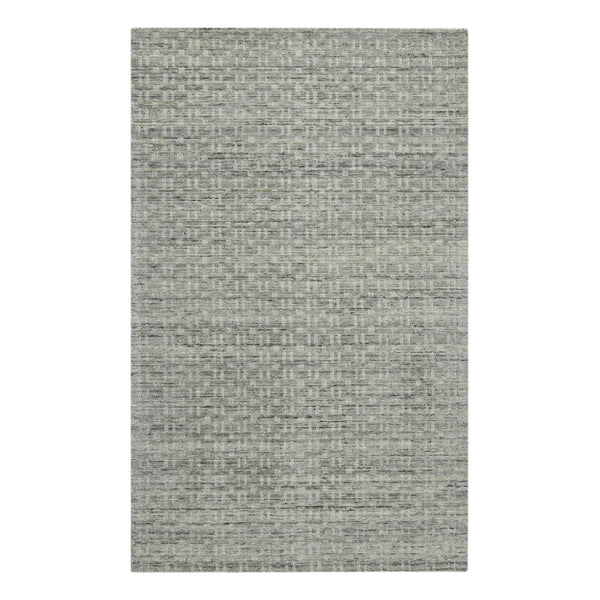Amer Rugs Houston Modern Geometric Hand-woven Area Rug – Cozy 100% New Zealand Wool For Stylish Home Décor Natural Gray Wool Hou40203