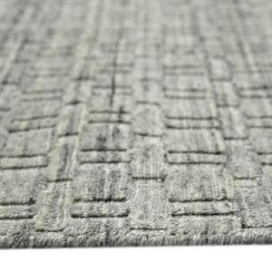 Amer Rugs Houston Modern Geometric Hand-woven Area Rug – Cozy 100% New Zealand Wool For Stylish Home Décor Natural Gray Wool Hou40203