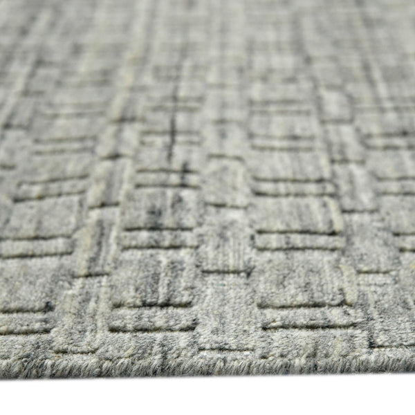 Amer Rugs Houston Modern Geometric Hand-woven Area Rug – Cozy 100% New Zealand Wool For Stylish Home Décor Natural Gray Wool Hou40203