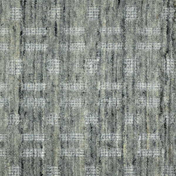 Amer Rugs Houston Modern Geometric Hand-woven Area Rug – Cozy 100% New Zealand Wool For Stylish Home Décor Natural Gray Wool Hou40203