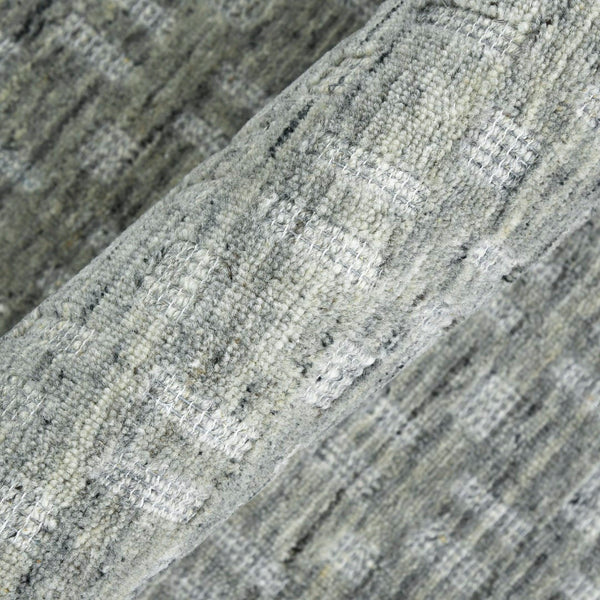 AMER Rugs Houston Aliya HOU-4 Hand-Loomed Handmade New Zealand Natural Wool Transitional Geometric Rug Gray 8'9" x 11'9"