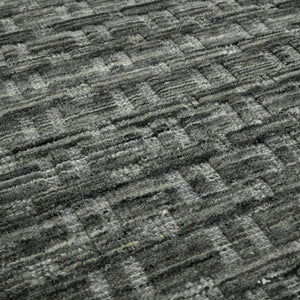 Amer Rugs Houston Modern Geometric Hand-woven Area Rug – Cozy 100% New Zealand Wool For Stylish Home Décor Dark Gray Wool Hou50203