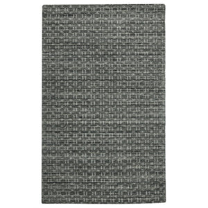 Amer Rugs Houston Modern Geometric Hand-woven Area Rug – Cozy 100% New Zealand Wool For Stylish Home Décor Dark Gray Wool Hou50203