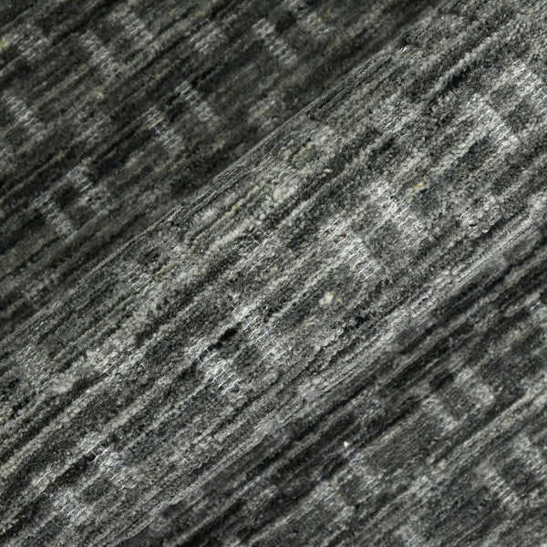 Amer Rugs Houston Modern Geometric Hand-woven Area Rug – Cozy 100% New Zealand Wool For Stylish Home Décor Dark Gray Wool Hou50203