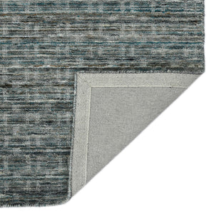 AMER Rugs Houston Aliya HOU-6 Hand-Loomed Handmade New Zealand Natural Wool Transitional Geometric Rug Turq Gray 8'9" x 11'9"