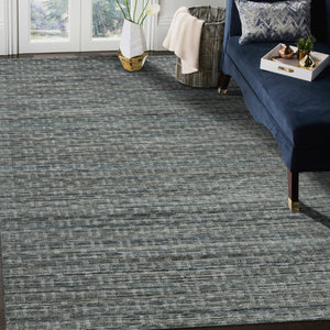 Amer Rugs Houston Modern Geometric Hand-woven Area Rug – Cozy 100% New Zealand Wool For Stylish Home Décor Turq Gray Wool Hou60203