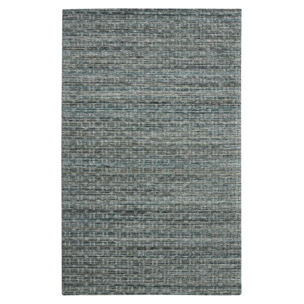 Amer Rugs Houston Modern Geometric Hand-woven Area Rug – Cozy 100% New Zealand Wool For Stylish Home Décor Turq Gray Wool Hou60203
