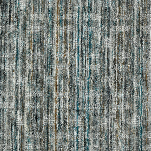 AMER Rugs Houston Aliya HOU-6 Hand-Loomed Handmade New Zealand Natural Wool Transitional Geometric Rug Turq Gray 8'9" x 11'9"