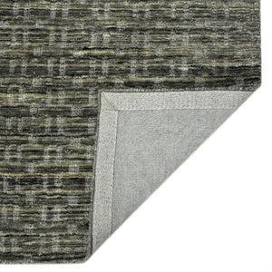 Amer Rugs Houston Modern Geometric Hand-woven Area Rug – Cozy 100% New Zealand Wool For Stylish Home Décor Brown Wool Hou70203