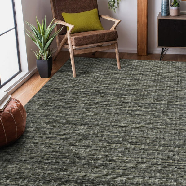 Amer Rugs Houston Modern Geometric Hand-woven Area Rug – Cozy 100% New Zealand Wool For Stylish Home Décor Brown Wool Hou70203