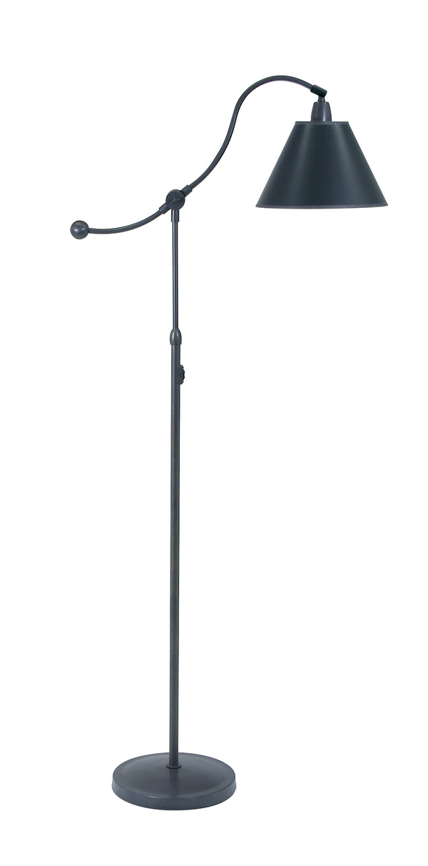 House Of Troy Hyde Park Floor Lamp - Elegant Design With Adjustable Shade And Stylish Black Parchment Finish Oil Rubbed Bronze Metal Hp700-ob-bp