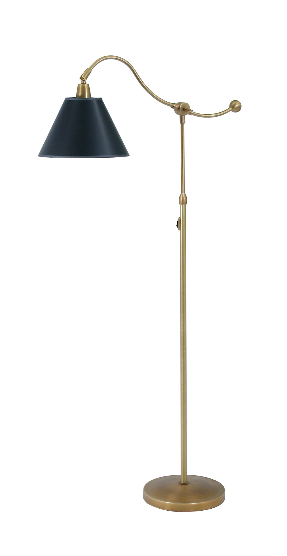 House Of Troy Hyde Park Floor Lamp - Elegant Design With Adjustable Shade And Stylish Black Parchment Finish Oil Rubbed Bronze Metal Hp700-ob-bp