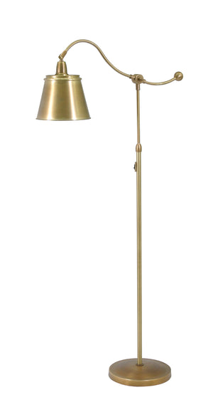 House Of Troy Hyde Park Floor Lamp With Adjustable Swivel Shade - Elegant Home Lighting Solution For Any Room Weathered Brass Metal Hp700-wb-mswb