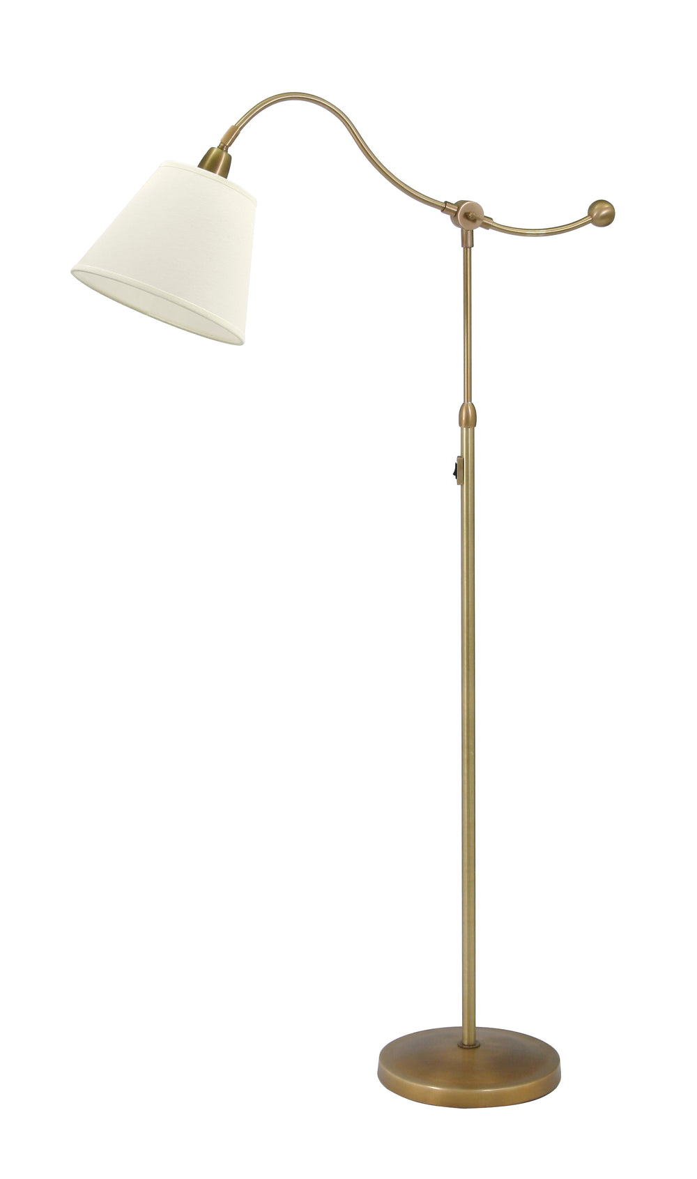 House Of Troy Hyde Park Floor Lamps: Elegant Design With Adjustable Shade & Easy Switch For Modern Decor Weathered Brass Metal Hp700-wb-wl