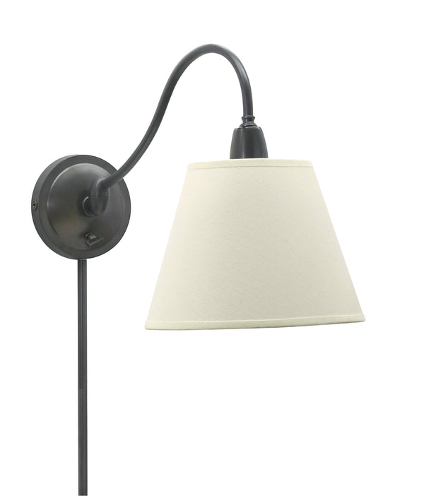 House Of Troy Hyde Park Wall Swings Elegant Design With White Linen Shade And Swivel Arm For Stylish Lighting Oil Rubbed Bronze Metal Hp725-ob-wl