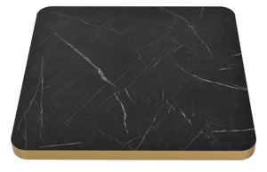 Soho Concept Hpl - Elegant 27" Square Hpl-mdf Laminate Tabletop With Gold Or Stainless Steel Edges & Marble Finish Gold,Black  Soho-concept-dining-chair-13593