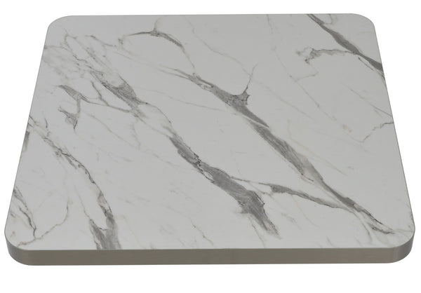 Soho Concept Hpl - Elegant 27" Square Hpl-mdf Laminate Tabletop With Gold Or Stainless Steel Edges & Marble Finish White  Soho-concept-dining-chair-13594