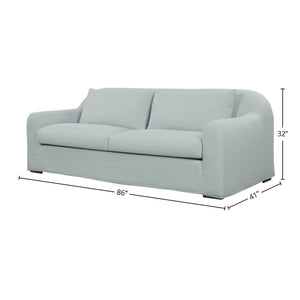 Lh Imports Harper Slipcover Only - Stylish Linen Ivory For Easy Maintenance And Exceptional Durability Blue ,Light Polyester,Linen Hpr01-cv-sky