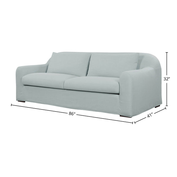 Lh Imports Harper Slipcover Only - Stylish Linen Ivory For Easy Maintenance And Exceptional Durability Blue ,Light Polyester,Linen Hpr01-cv-sky