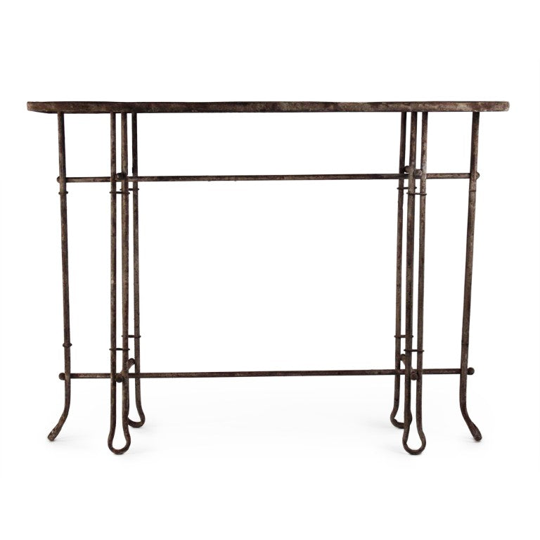 Zentique Nathaniel Rustic Metal Table — Slim Industrial Console for Entryway, Hallway, Sofa, Durable 39" W HR10279.03