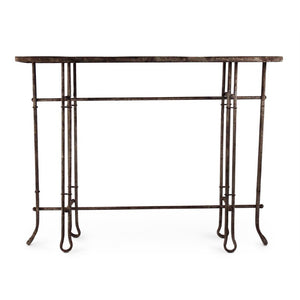 Zentique Nathaniel Rustic Metal Table — Slim Industrial Console for Entryway, Hallway, Sofa, Durable 39" W HR10279.03