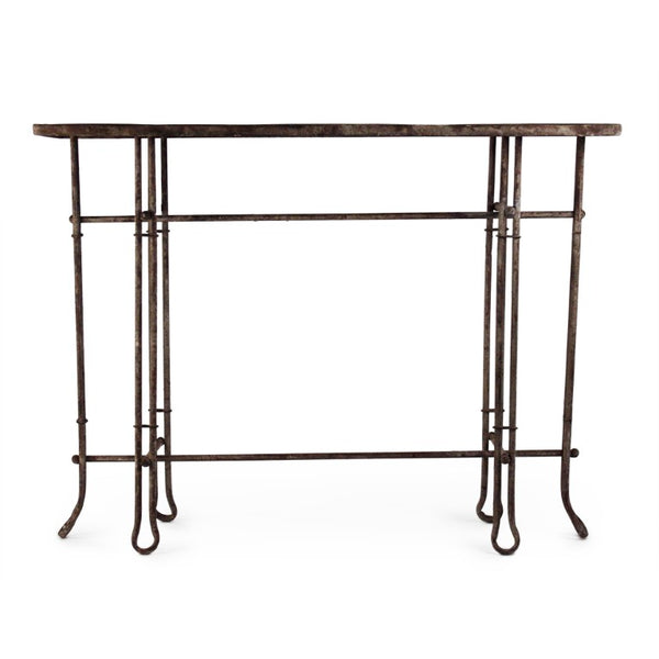 Zentique Nathaniel Rustic Metal Table — Slim Industrial Console for Entryway, Hallway, Sofa, Durable 39" W HR10279.03