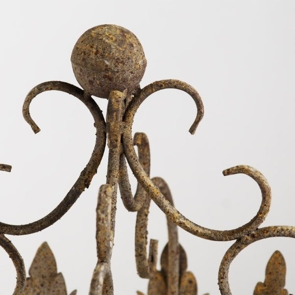 Zentique Victoria Metal Lantern Rustic Metal Frame with Clear Panels for Pillar Candles, LED Lights, Indoor/Outdoor Charm W10.5 x H12 x D10.5 HR10329L.14