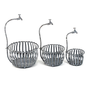 Zentique Metal Rustic Industrial Set of 3 Accent Pieces — Distressed Metal Decor for Mantels, Shelves, Statement Displays HR110629.57