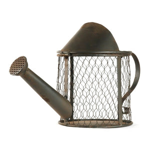 Zentique Metal Watering Can with Weathered Rustic Finish, Durable Metal Body, Ergonomic Handle for Indoor & Outdoor Gardening 93 chars HR110696M.55