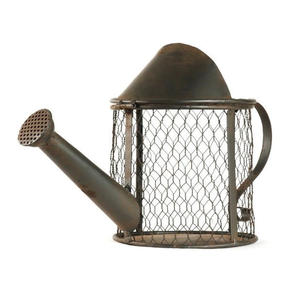 Zentique Metal Watering Can with Weathered Rustic Finish, Durable Metal Body, Ergonomic Handle for Indoor & Outdoor Gardening 93 chars HR110696M.55