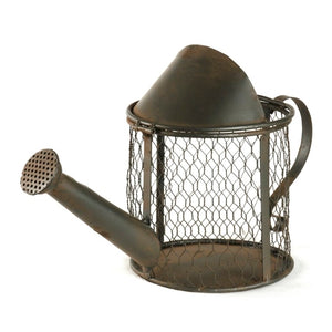 Zentique Metal Watering Can with Weathered Rustic Finish, Durable Metal Body, Ergonomic Handle for Indoor & Outdoor Gardening 93 chars HR110696M.55