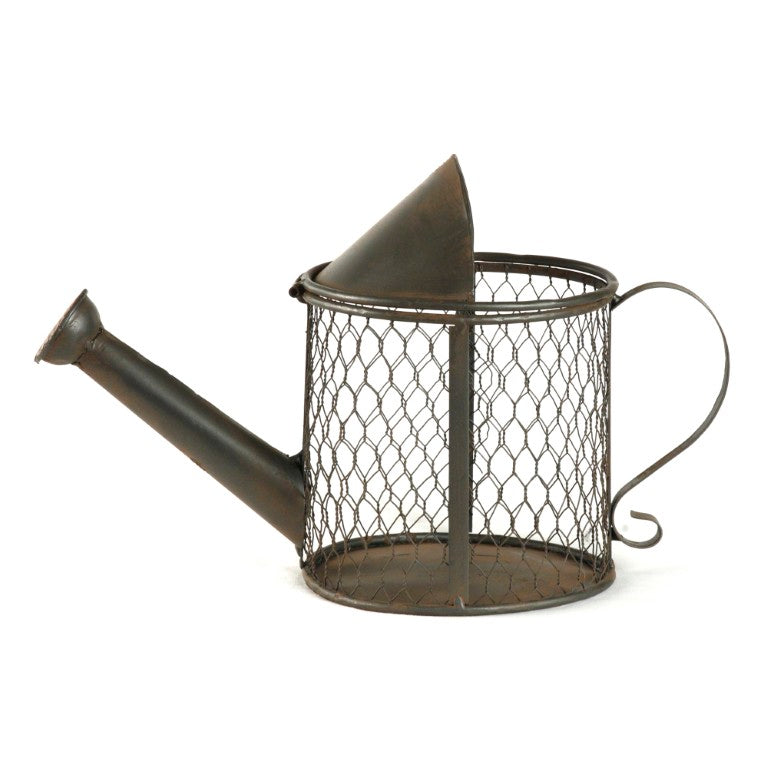 Zentique Metal Watering Can with Weathered Rustic Finish, Durable Metal Body, Ergonomic Handle for Indoor & Outdoor Gardening 93 chars HR110696M.55