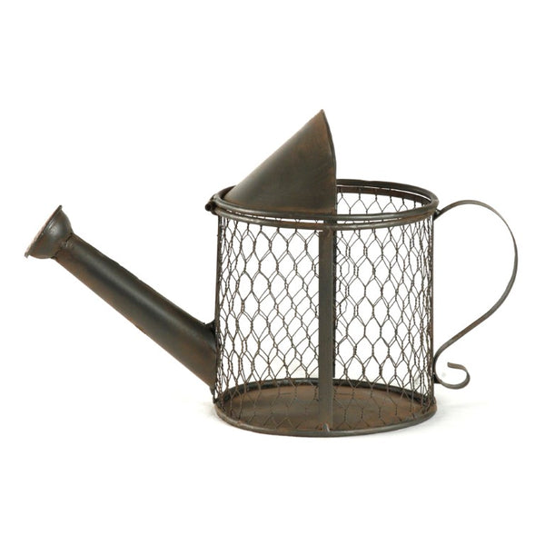 Zentique Metal Watering Can with Weathered Rustic Finish, Durable Metal Body, Ergonomic Handle for Indoor & Outdoor Gardening 93 chars HR110696M.55