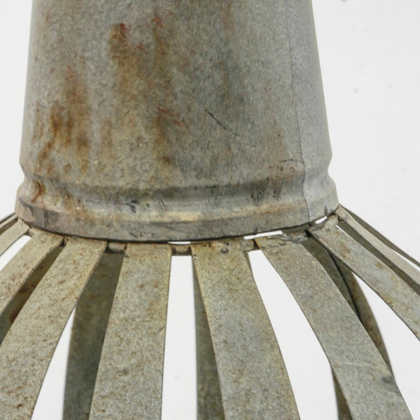 Zentique Metal Rustic Candle Holder Large — Tall Weathered Metal Pillar Lantern for Tabletop, Mantel, Floor Decor (94 chars) HR110716L.59