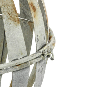 Zentique Metal Rustic Candle Holder Large — Tall Weathered Metal Pillar Lantern for Tabletop, Mantel, Floor Decor (94 chars) HR110716L.59