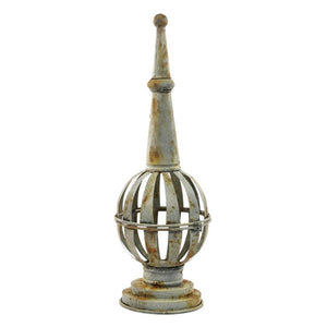 Zentique Metal Rustic Vertical Candle Holder for Tapers & Slim Pillars — Farmhouse Industrial Accent, 35cm HR110716S.59